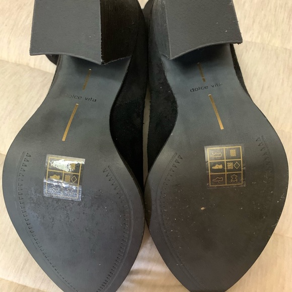 Dolce Vita Black Suede Tie Ankle Boots 8.5 - Picture 11 of 12